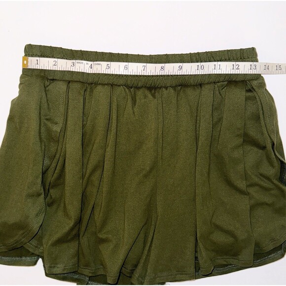 Jade by Jane Redwood Forest Pull On Shorts Skort Green Stretch Waist Comfort S - Picture 5 of 9